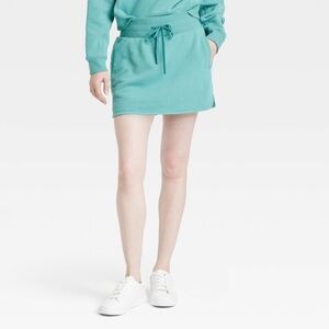 French Terry High-Rise Skort - JoyLab™ Green Fit, Built-in Shorts, Knit Fabric